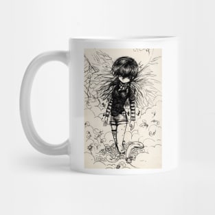 Sketch of a falling angel Mug